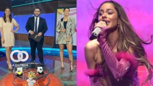 Preiodistas de Tigo Sport critica el ombligo de Tini Stoesel.