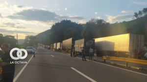 Un punto de bloqueo de los camioneros en Brasil. Foto. O Globo
