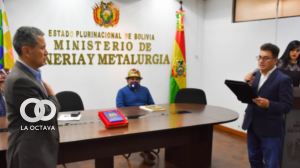 Acto de posesión del nuevo Director Ejecutivo de la AJAM. Foto. ABI