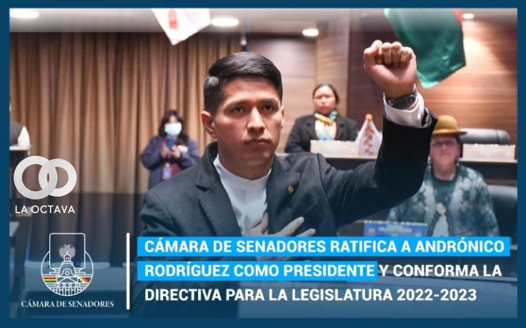 Andrónico Rodríguez es ratificado como Presidente de la Cámara de Senadores.