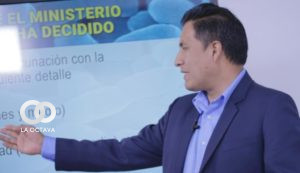 El ministro de Salud, Jeyson Auza, informó sobre el comportamiento del COVID-19 en el país. Foto. Captura