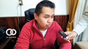 El secretario general de la Federación de Choferes, Marco Antonio Huaranca.