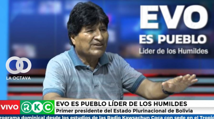 Evo Morales, en su programa dominical. Foto. Captura de Video