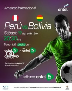 Partido amistoso que disputarán las selecciones de Bolivia y Perú 
