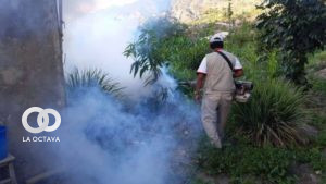 Imagen referencial de una campaña de fumigación contra el dengue. SEDES