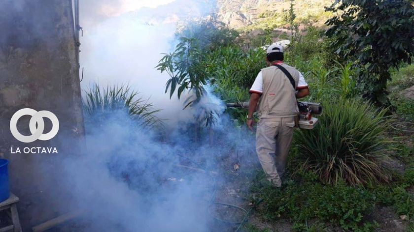 Imagen referencial de una campaña de fumigación contra el dengue. SEDES