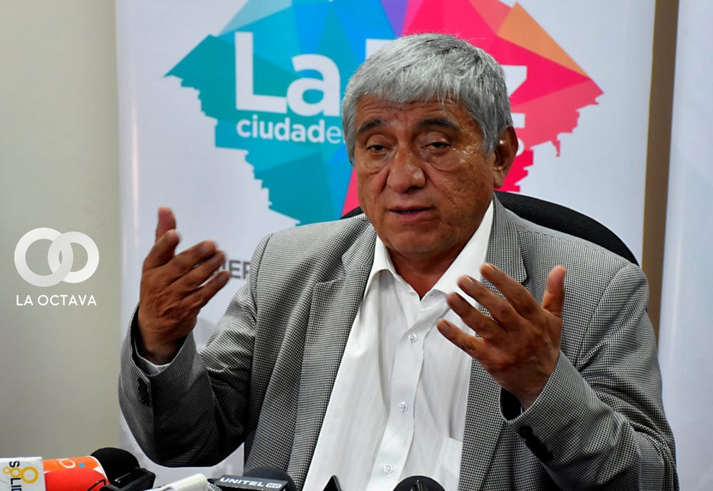 Iván Arias, Alcalde de La Paz, en conferencia de prensa.