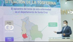 Jeyson Auza, Ministro de Salud en su reporte epidemiológico de la semana.