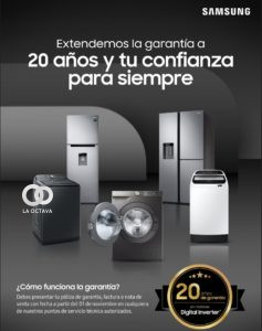 Samsung amplia el tiempo de garantia de algunos productos.