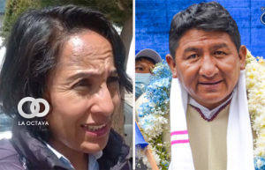 Asambleísta Azucena Fuertes y el gobernador potosino Jhonny Mamani.