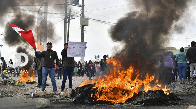 Ataque a una fábrica de lácteos en Perú. Foto. AFP