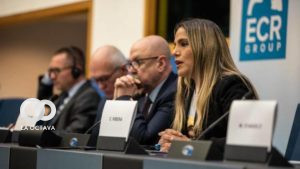 Carolina Rivera, pide un juicio justo para su madre en la Eurocámara.