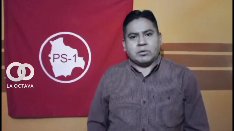 Dirigente nacional del Partido Socialista PS-1, Rimmy Gonzáles. Foto. Captura video