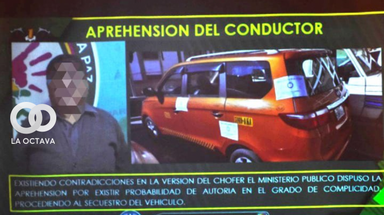 El taxista Reynaldo C., acusado del rapto del bebé Alex. Foto. Felcc.