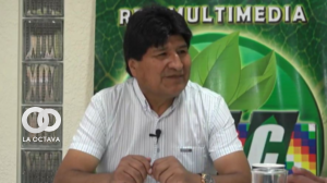 Jefe del MAS, Evo Morales en Kawsachun Coca. Foto. Captura video