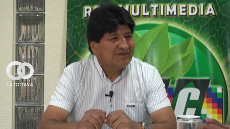 Jefe del MAS, Evo Morales en Kawsachun Coca. Foto. Captura video