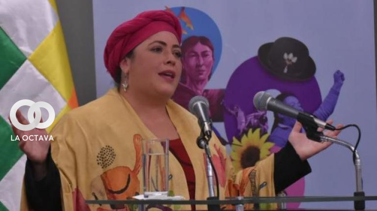 La ministra de la Presidencia, María Nela Prada.
