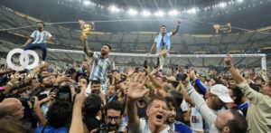 Leonel Messi celebrando la Copa del Mundo