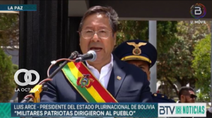 Luis Arce, en el egreso de nuevos militares.