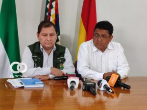 Remmy Gonzales, Ministro de Desarrollo Rural y Tierras; y Eulogio Nuñez, Director del Instituto Nacional de Reforma Agraria (INRA).