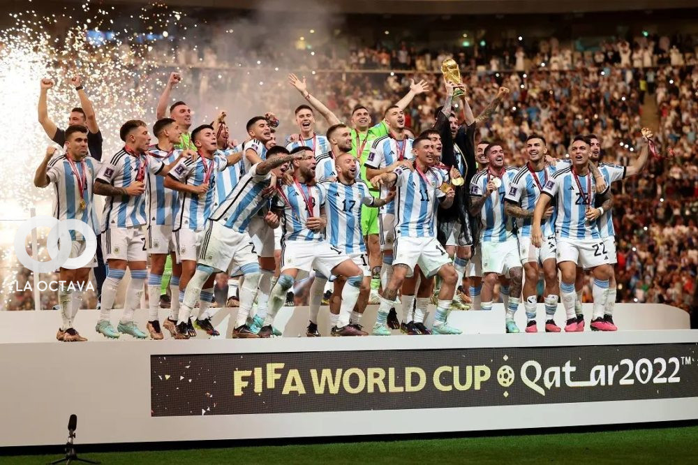 Selección Argentina celebra la Copa del Mundo