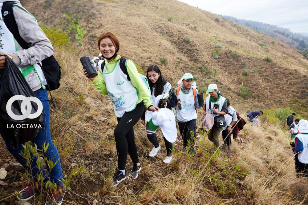 Voluntarios en el Parque Nacional de Tunari.