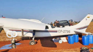 Avioneta incautada en una pista clandestina.