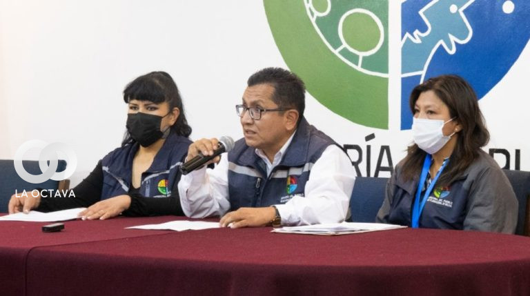 Defensor del Pueblo en conferencia de prensa. Foto. Cortesía.