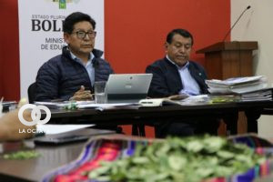 Edgar Pary, Ministro de Educación.
