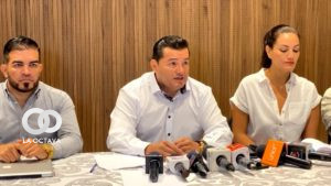 El alcalde de Santa Cruz de la Sierra, Jhonny Fernández, en conferencia de prensa. Foto. captura video