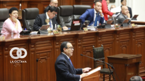 El primer ministro de Perú, Alberto Otárola, en el congreso andino. Foto. Congreso de Perú