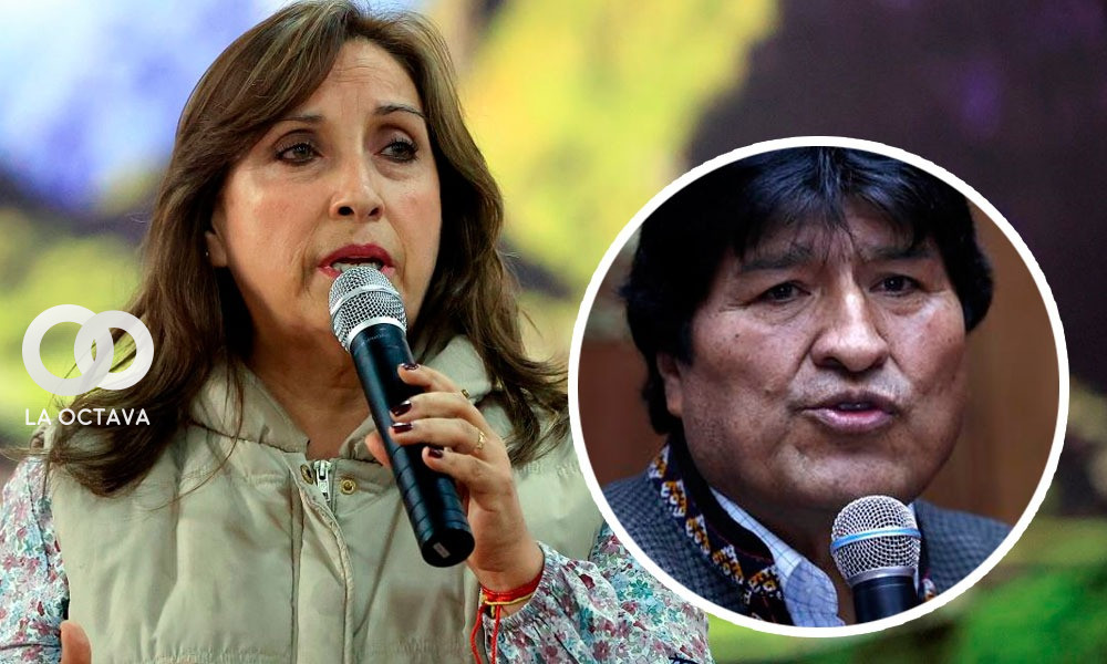 Evo Morales, ex Presidente de Bolivia y Dina Boluarte, Presidenta interina del Perú.