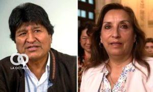 Evo Morales y Dina Boluarte.