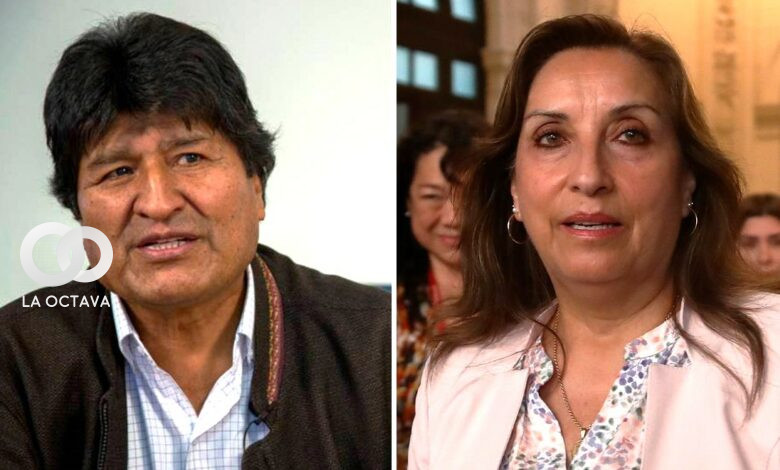 Evo Morales y Dina Boluarte.