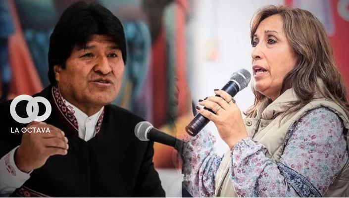 Evo Morales y Dina Boluarte.