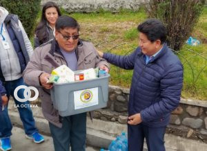 Entrega de alimentos a transportistas