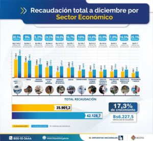Informe de recaudación tributaria en Bolivia