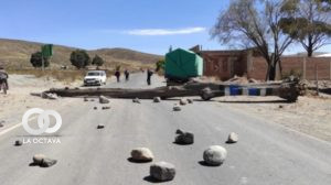 Bloqueo pasado en el sector de Chulchucani de 2021.