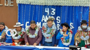 Los jefes de Estado en el 43 aniversario de las Bartolinas.