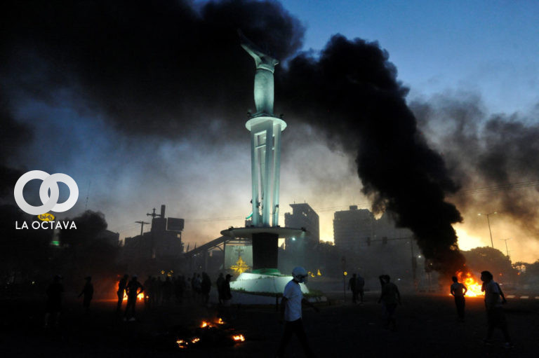 Represión policial en Bolivia.