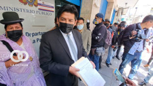 Vera en la Fiscalía este lunes. Foto. ERBOL.