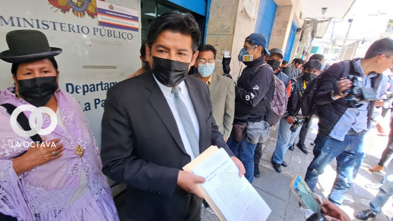 Vera en la Fiscalía este lunes. Foto. ERBOL.