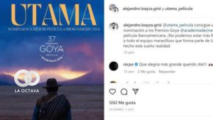 Loayza comparte la nominación a los Premios Goya