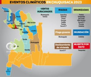 Infografía de zonas afectadas por lluvias