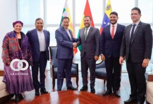 Presidente Luis Arce y Canciller Yván Gil