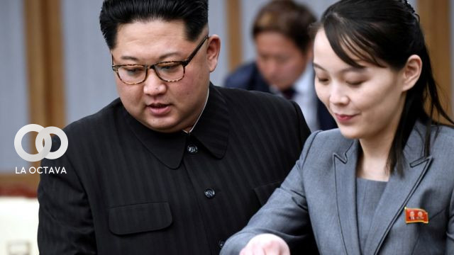 Kim Jong-un junto a su hermana Kim Yo-jong  2018