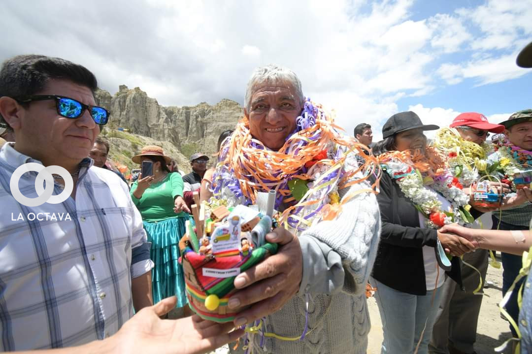 Ivan Arias Alcalde de La Paz realizó la tradicional ch'alla