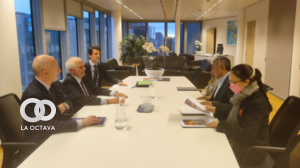 La reunión entre el canciller boliviano, Rogelio Mayta, y el Alto Representante de la UE para Política Exterior, Josep Borrell.