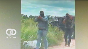 Los dos hombres que amenazaron a los propietarios del terreno. Foto. Captura de pantalla