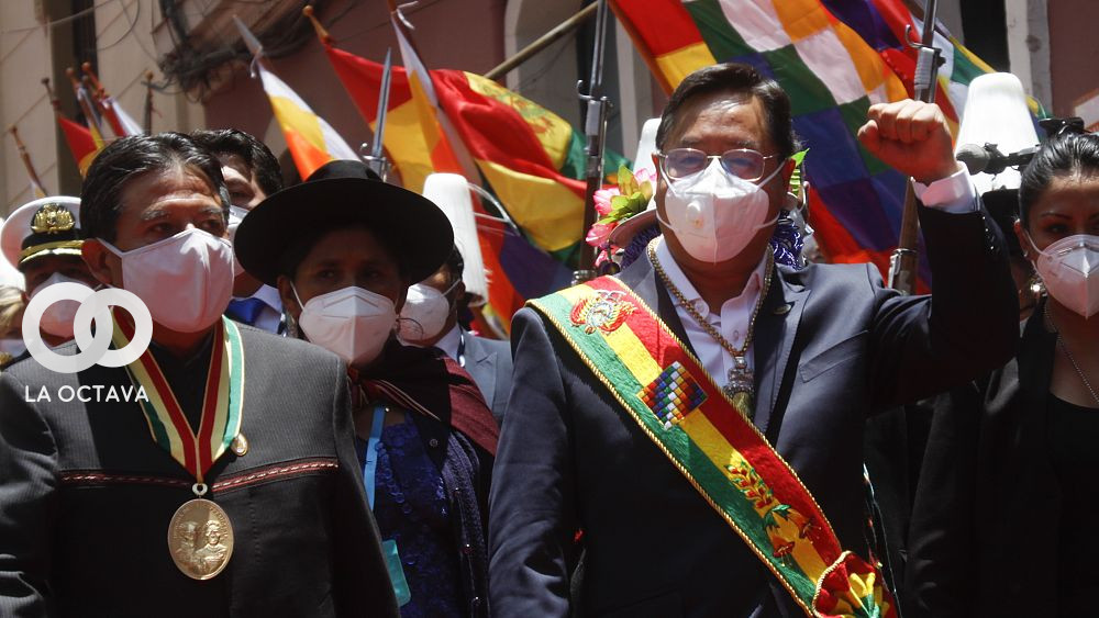 Luis Arce y David Choquehuanca, jefes de Estado de Bolivia.